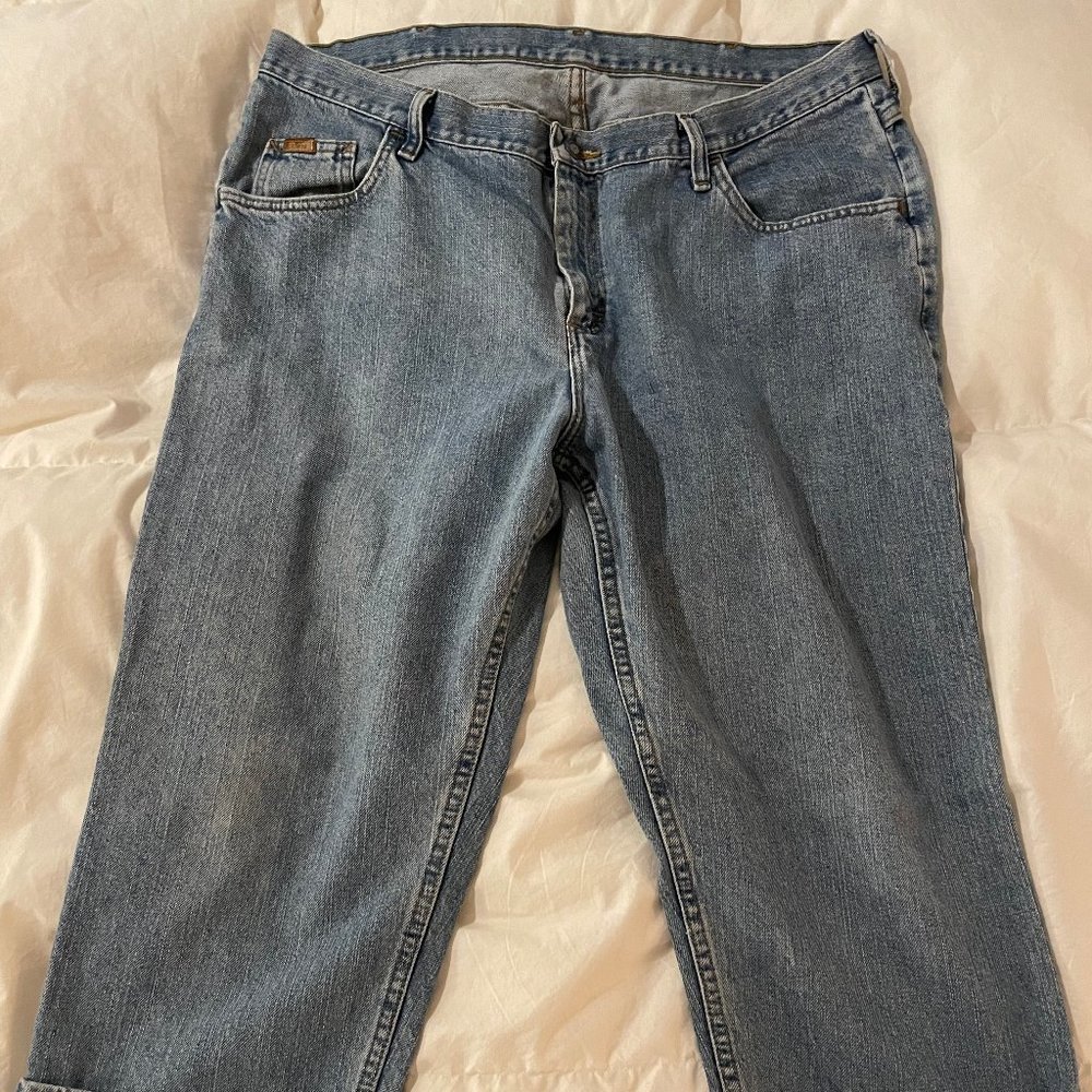 Rider Jean Blue Denim Capris Size 18W Cuffed